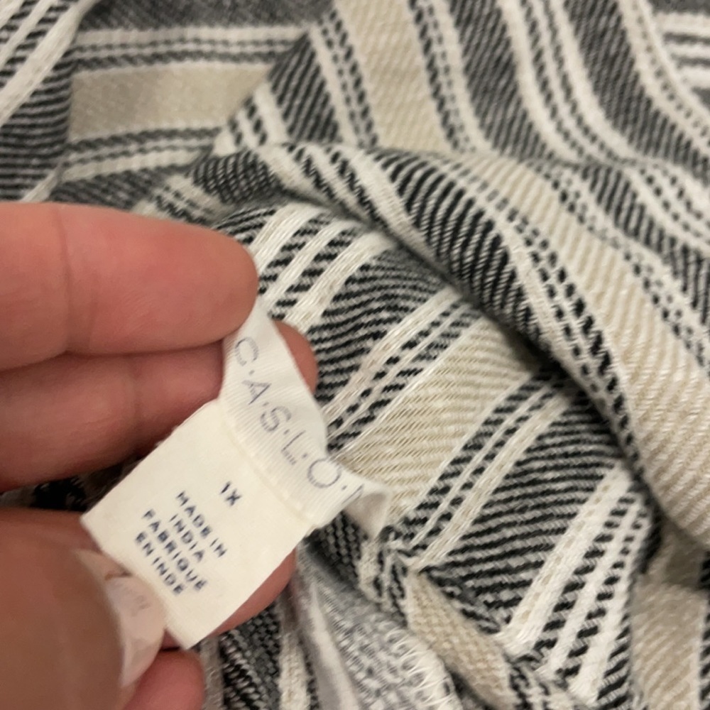 NWT Caslon – Striped Linen Blend Pants (Plus) - Picture 6 of 7